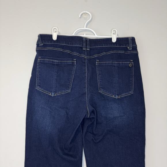 Democracy Absolution Bootcut Jeans Womens 14P (34x28) Dark Wash Elastic Waist - Picture 5 of 12